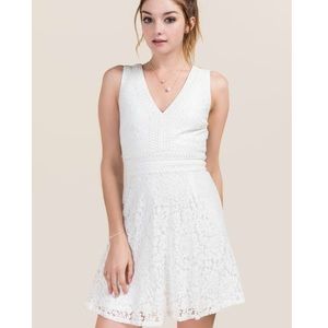 NWT Francesca’s Malinda Metallic Lace Dress